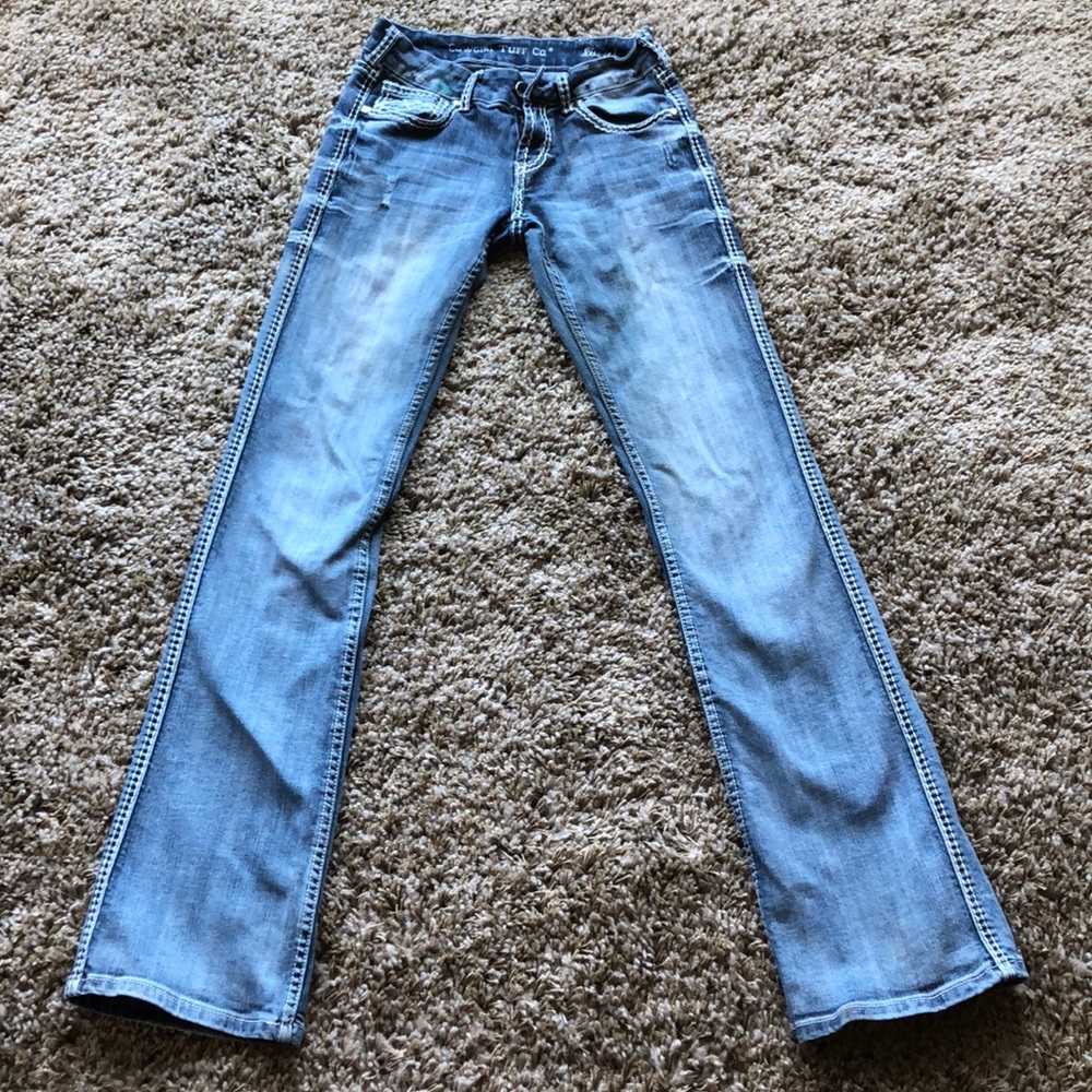 Cowgirl tough boot cut jeans